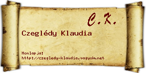Czeglédy Klaudia névjegykártya