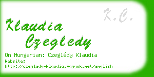 klaudia czegledy business card