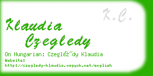 klaudia czegledy business card